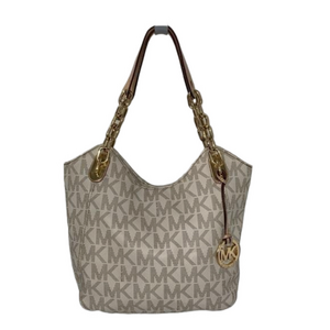 MICHAEL KORS LILY LARGE VANILLA TOTE/COA